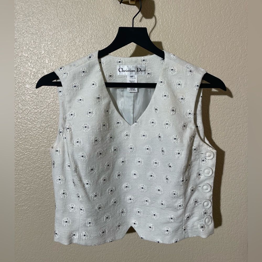 Vintage Dior White Vest